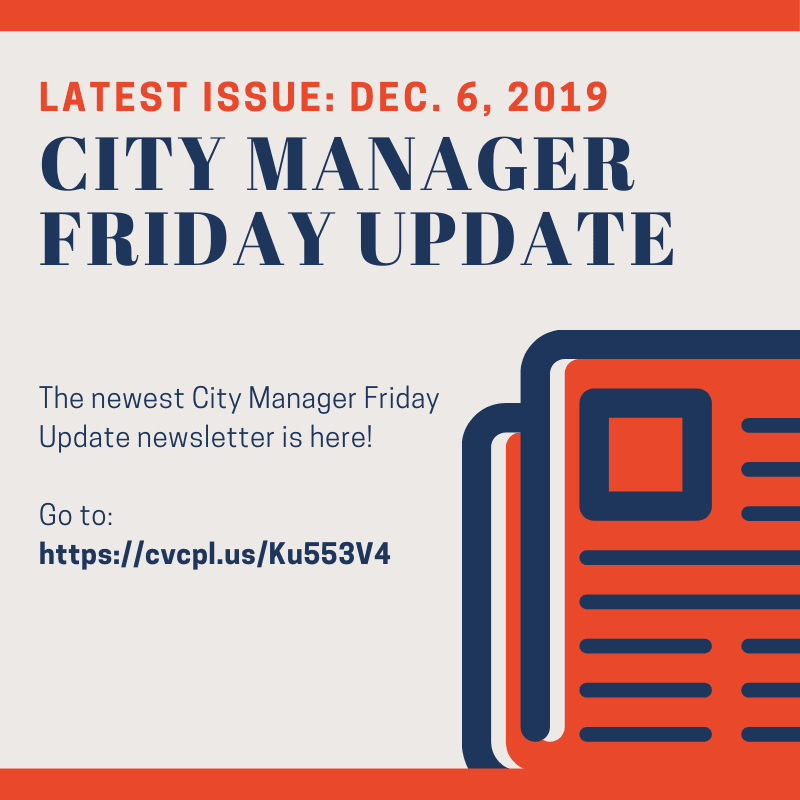 City Manager Update Graphic for Dec 6 2019 issue