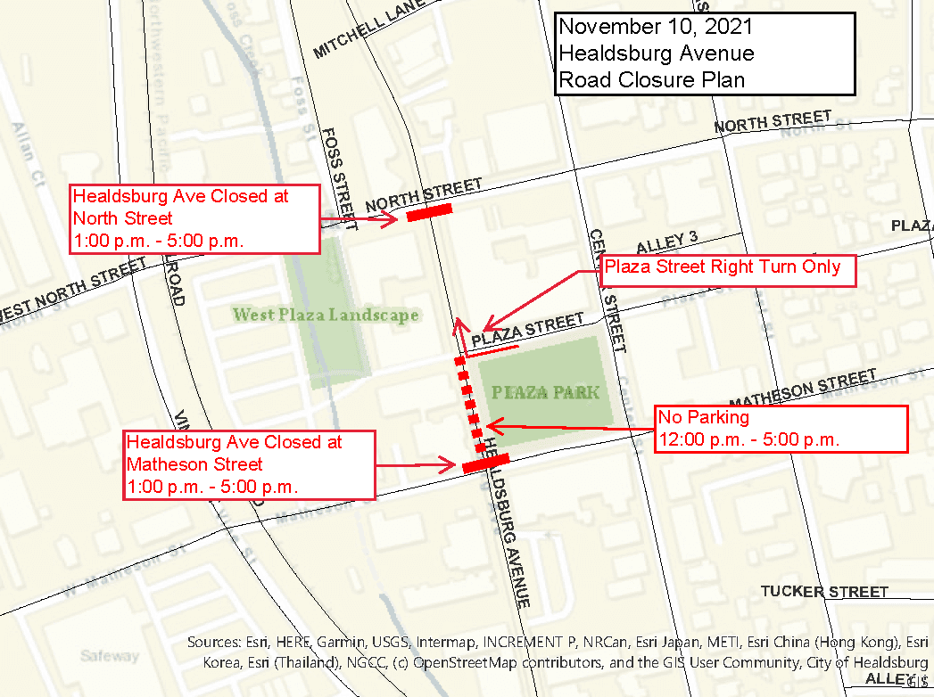 Christmas Tree Installation Road Closure Map