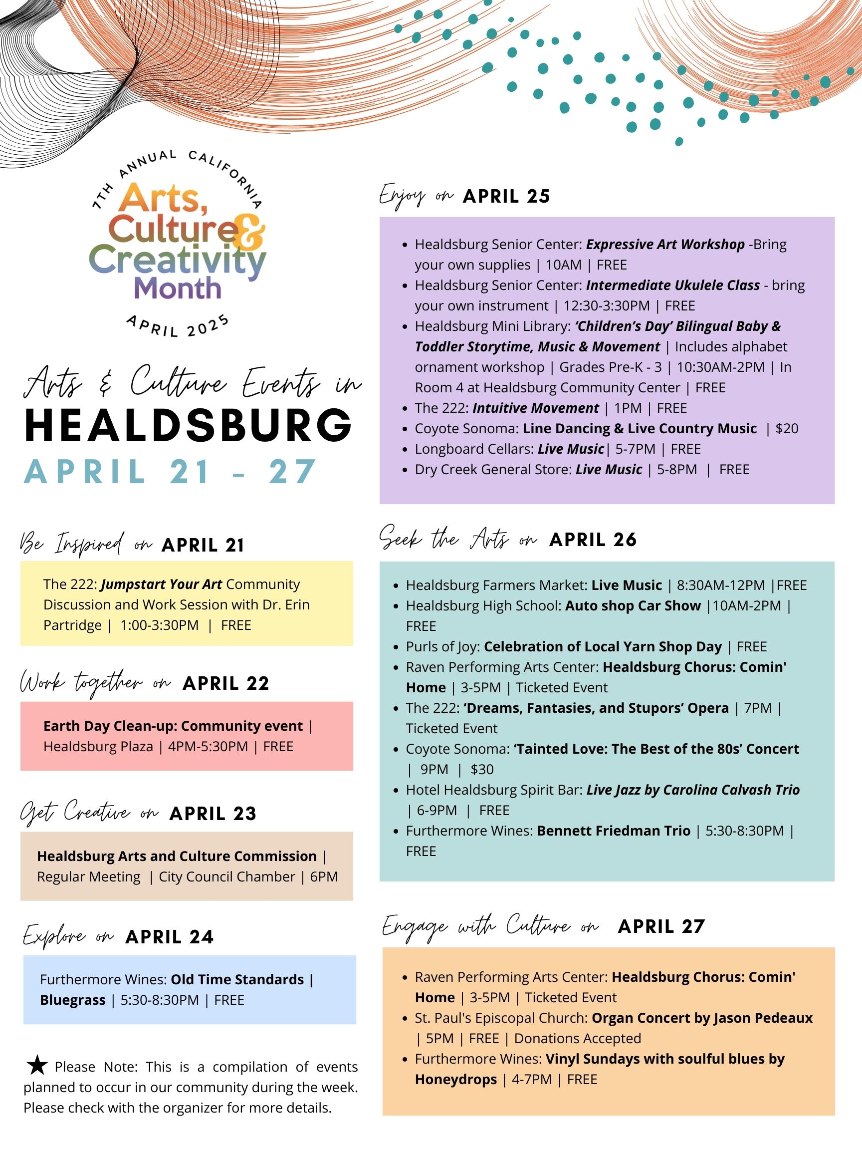 Arts, Culture and Creativity Month 2025_Week 04